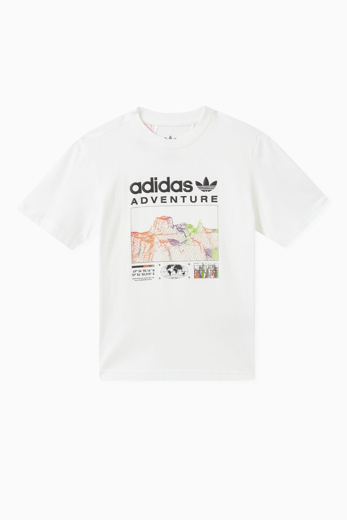 

Adventure Graphic Logo T-Shirt in Cotton, White
