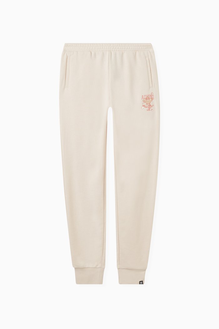Trefoil Sweatpants in French Terry, Neutral