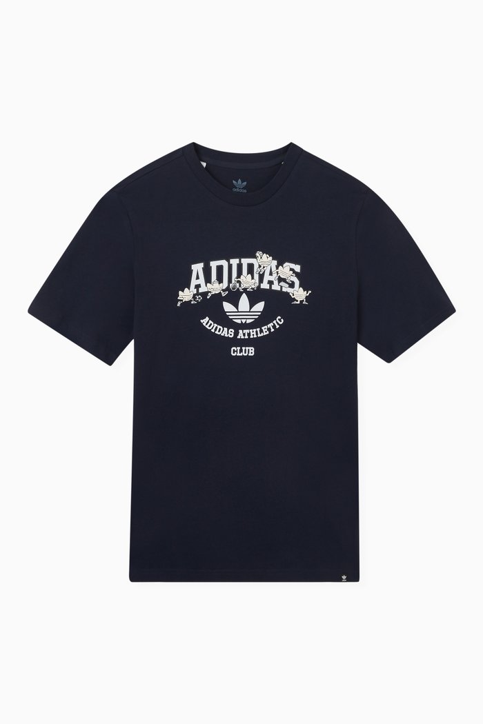 

Graphic-print T-shirt in Cotton-jersey, Blue