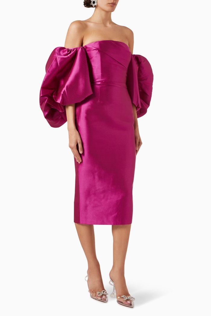 Marcia Midi Dress, Pink