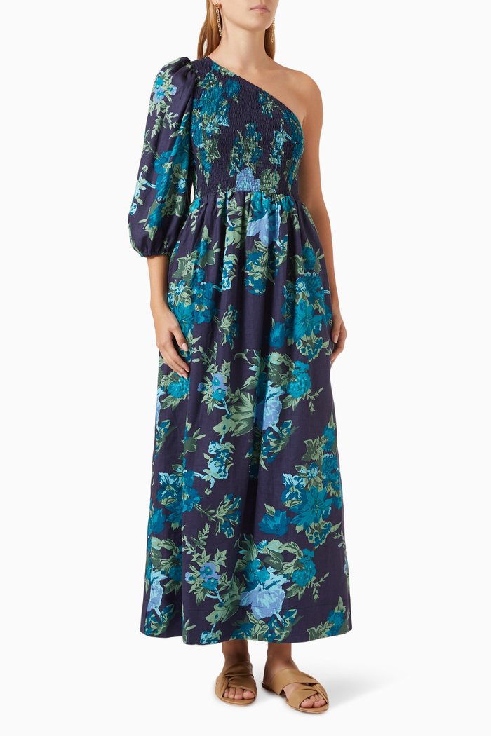 

Anha Maxi Dress in Rayon-crepe, Blue