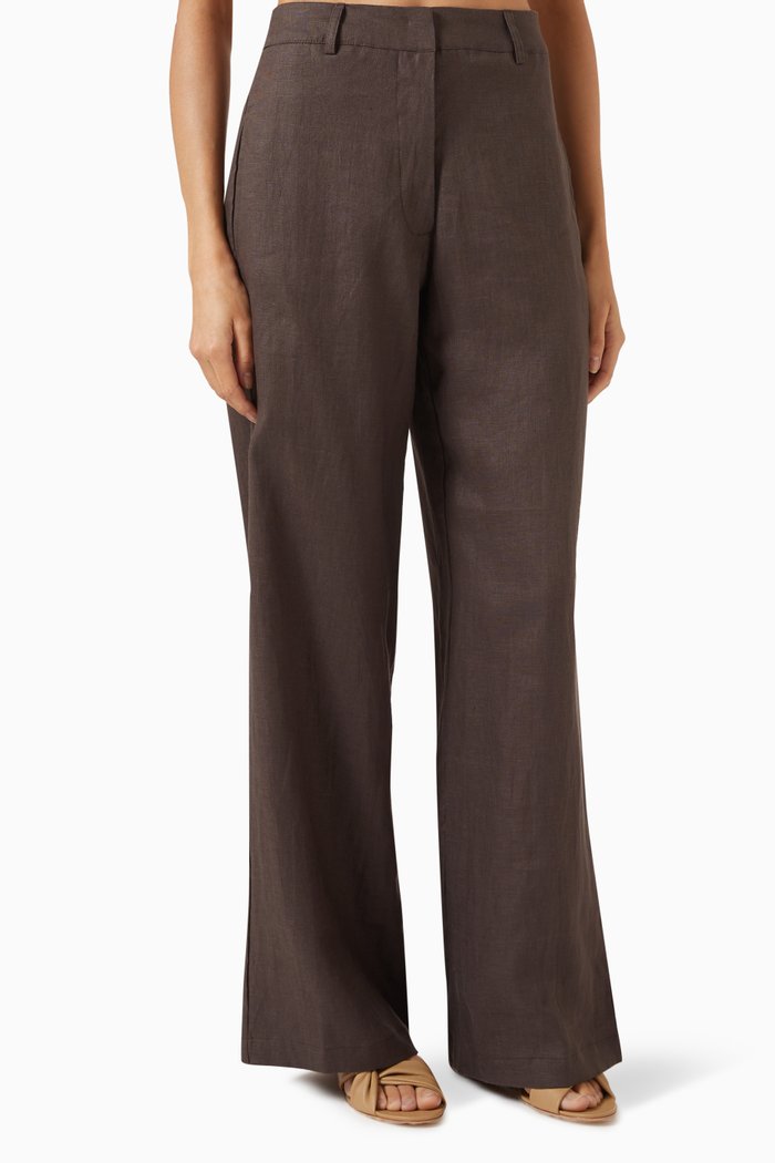 

Rossio Pants in Linen, Grey