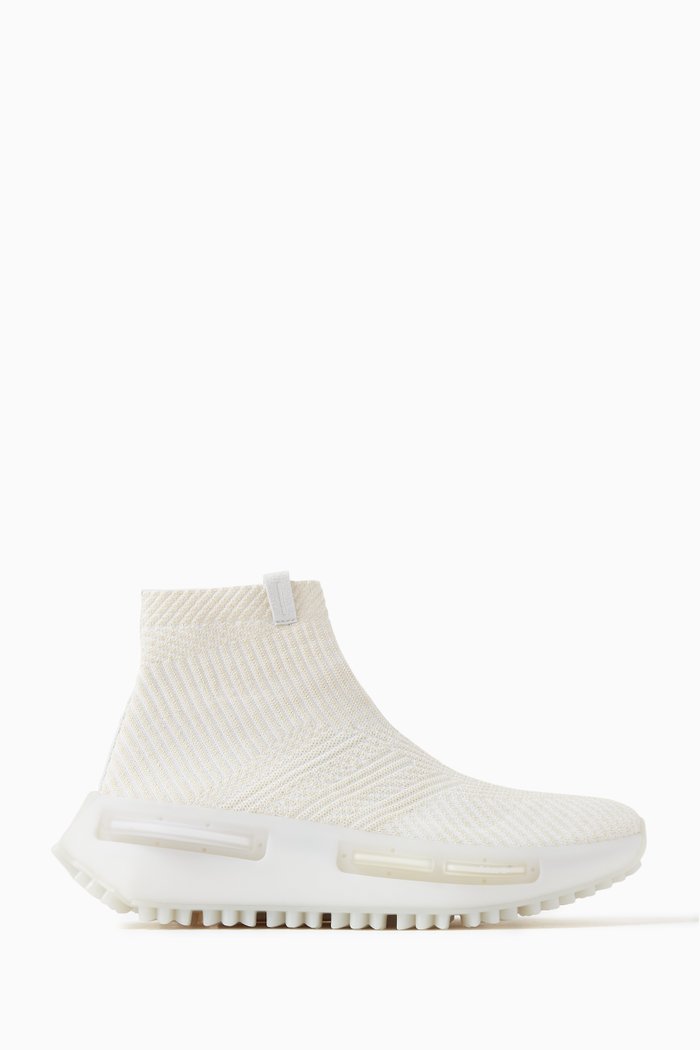 NMD_S1 Sock Sneakers in Primeknit, White