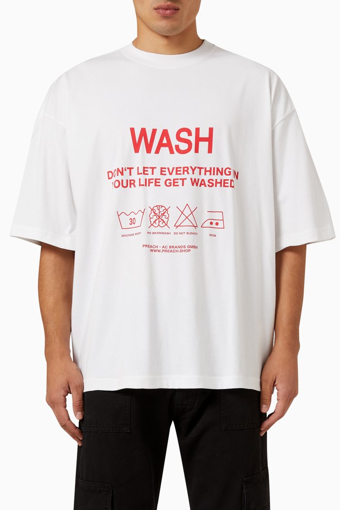 

Graphic Print T-shirt in Organic Cotton, White