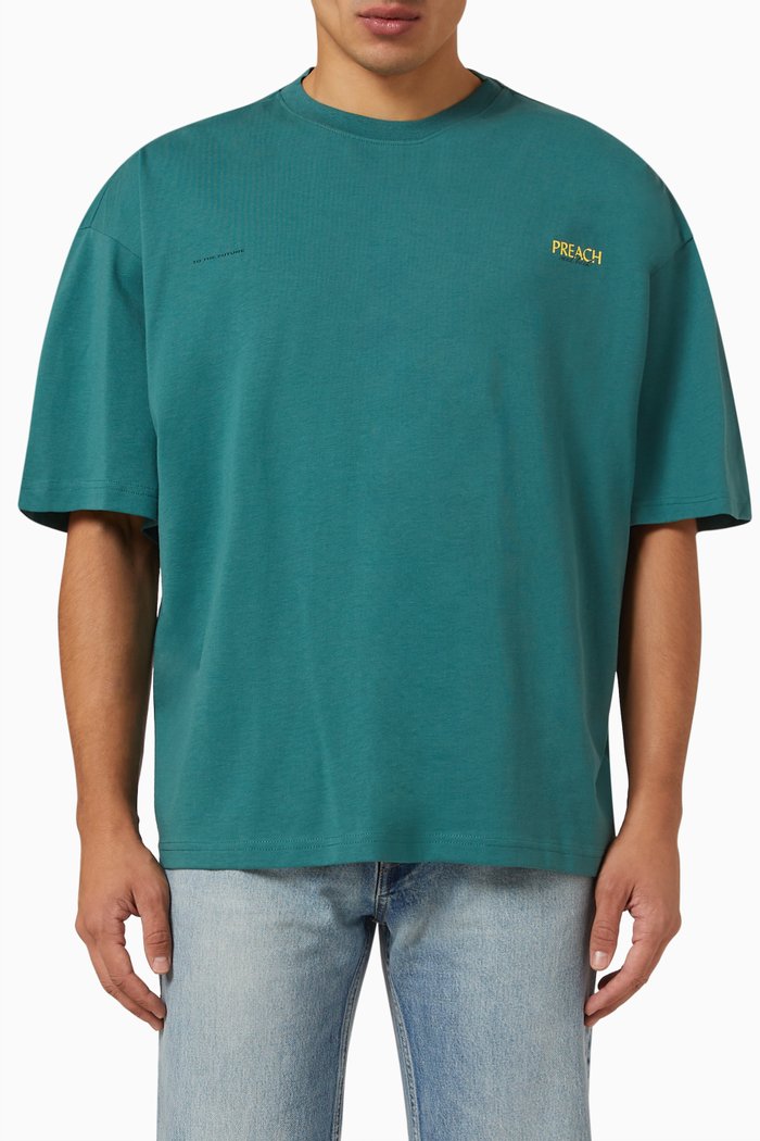 

Nobody Cares T-shirt in Cotton, Green