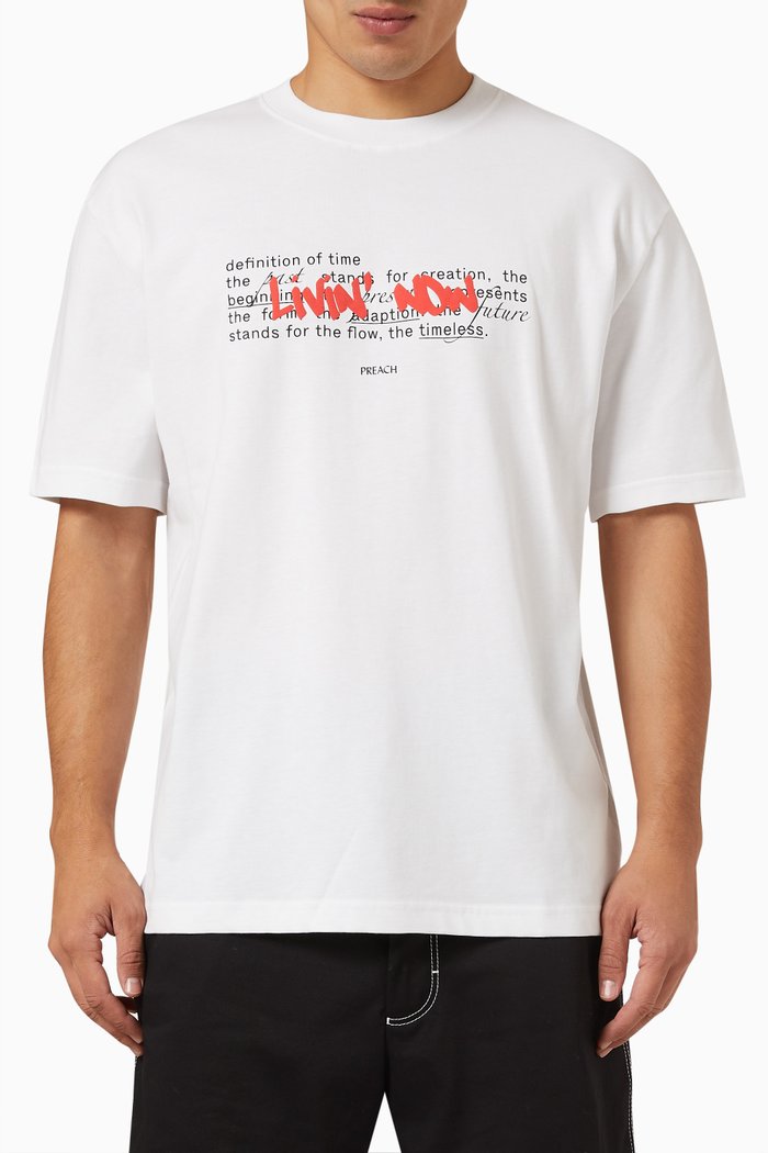 

Livin Now T-shirt in Organic Cotton, White