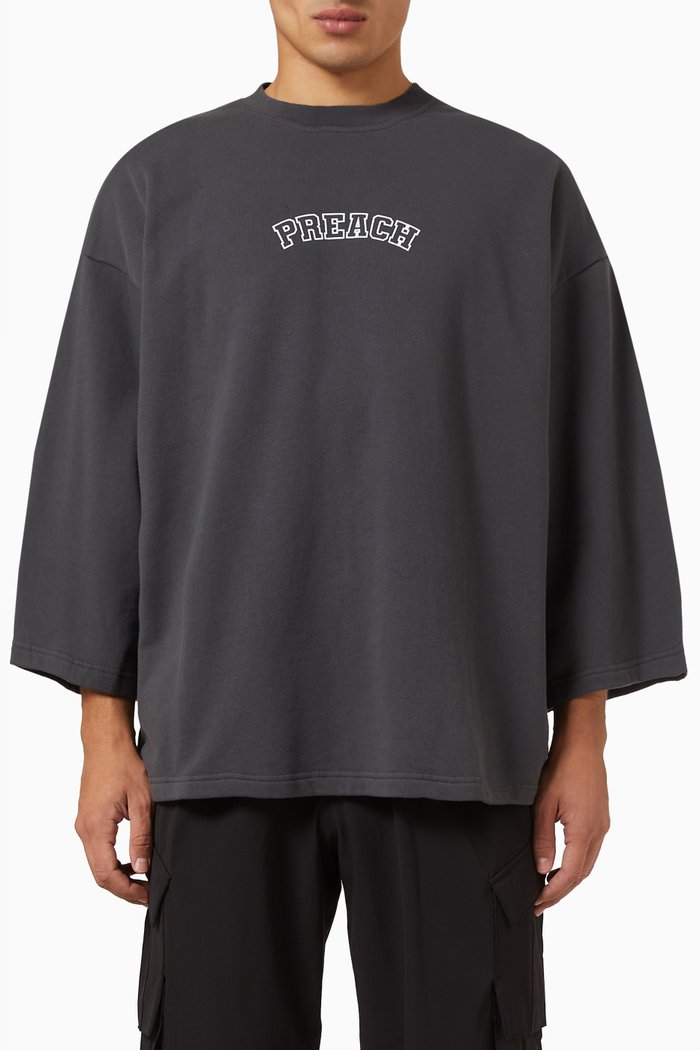 

Kimono Number T-shirt in Cotton, Grey