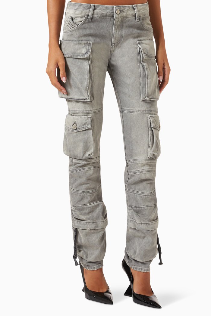 

Essie Cargo Jeans in Denim, Grey
