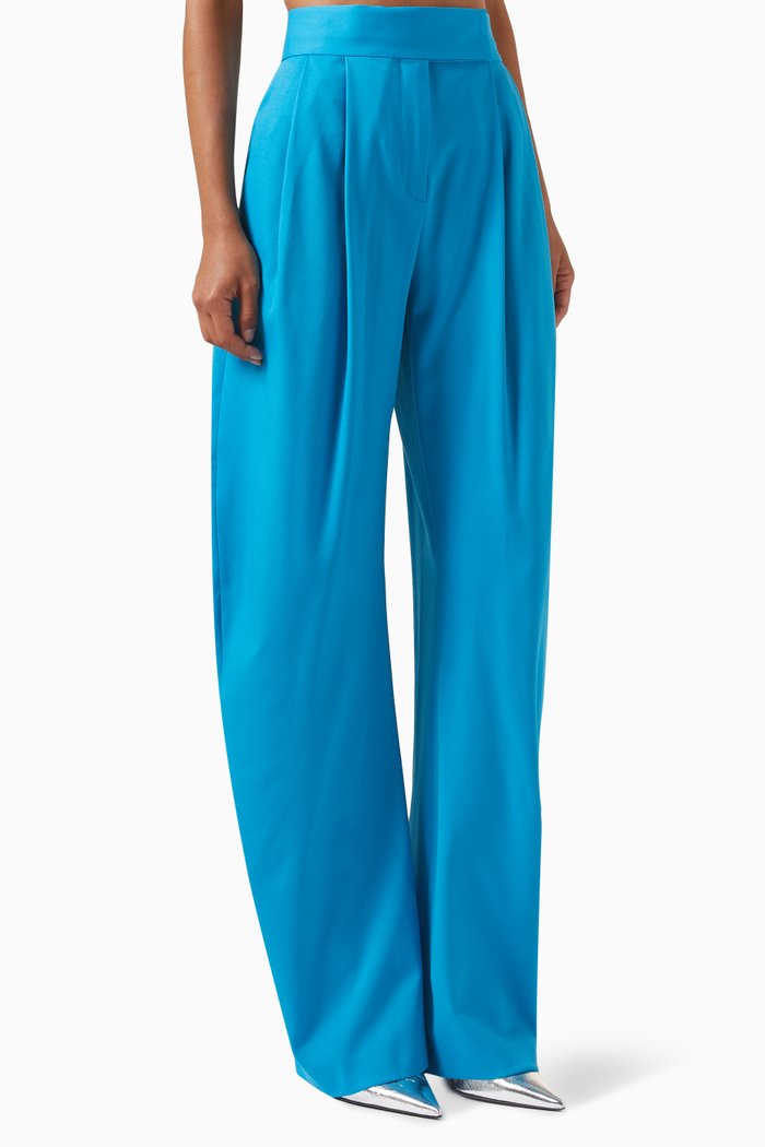 

Gary Wide-leg Pants in Wool-blend, Blue