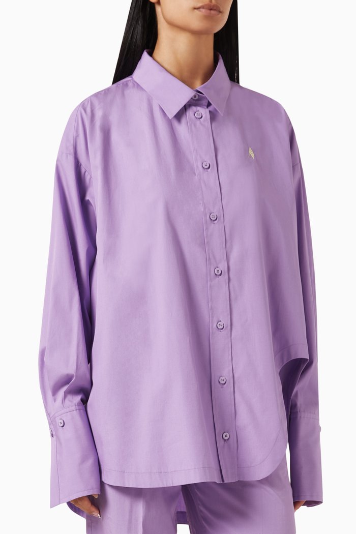

Diana Oversized Shirt in Cotton-poplin, Purple