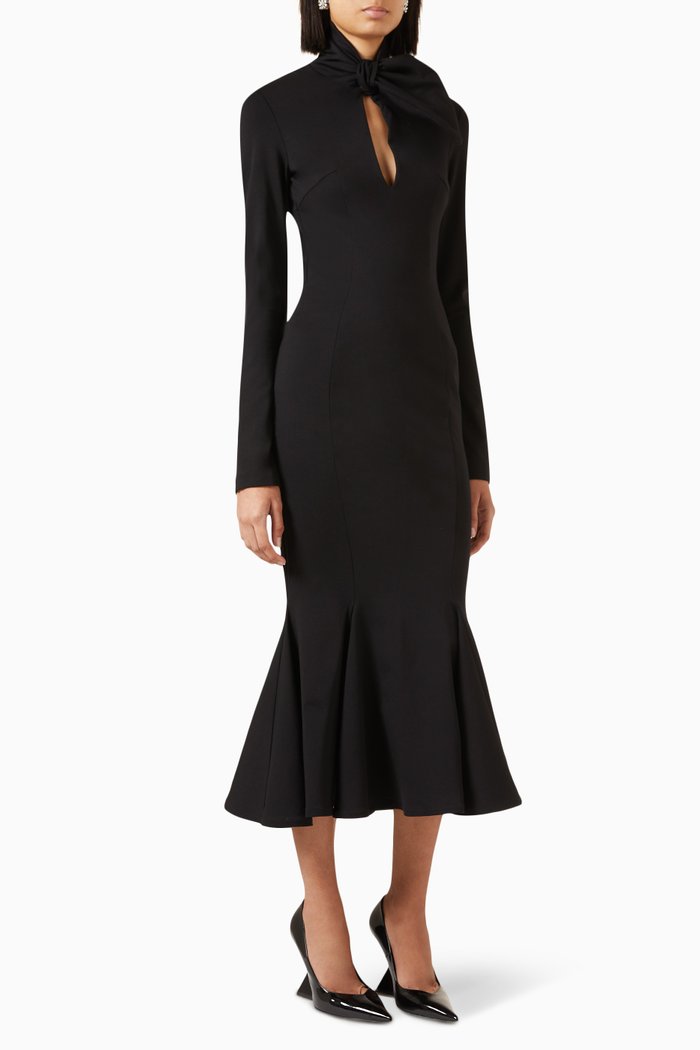 

Isabel Midi Dress in Jersey, Black