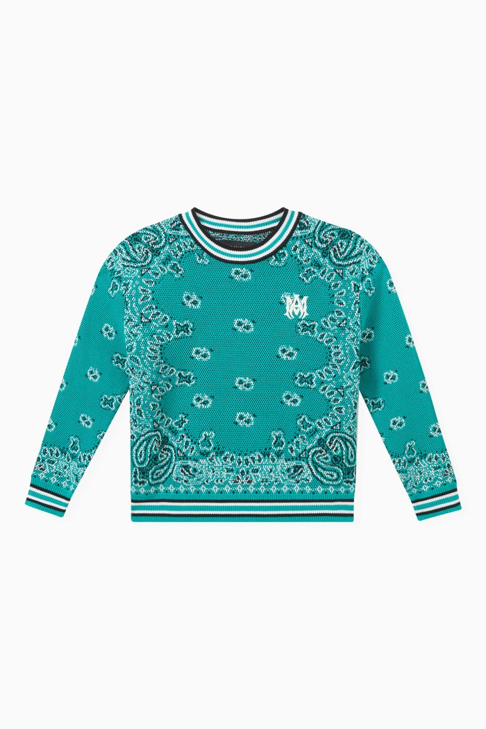 

Bandana-print Sweatshirt in Cotton, Green
