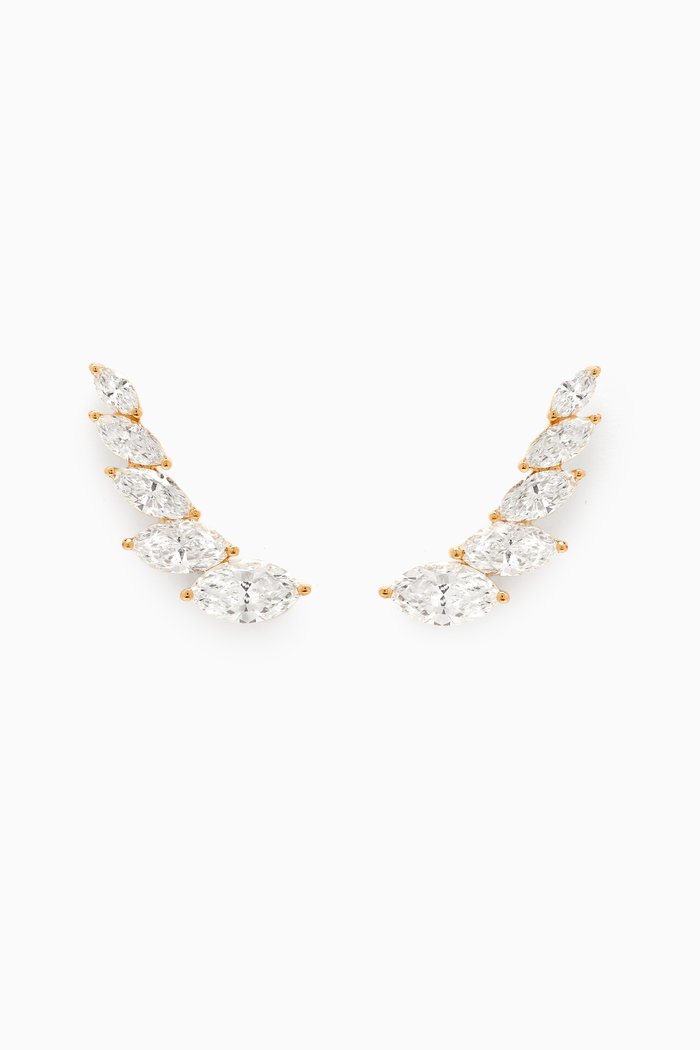 

Angel Wings Diamond Earrings in 18kt Yellow Gold, White