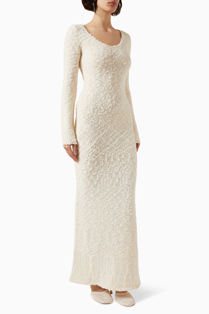 

Bobbie Dress in Wool Blend, Neutral