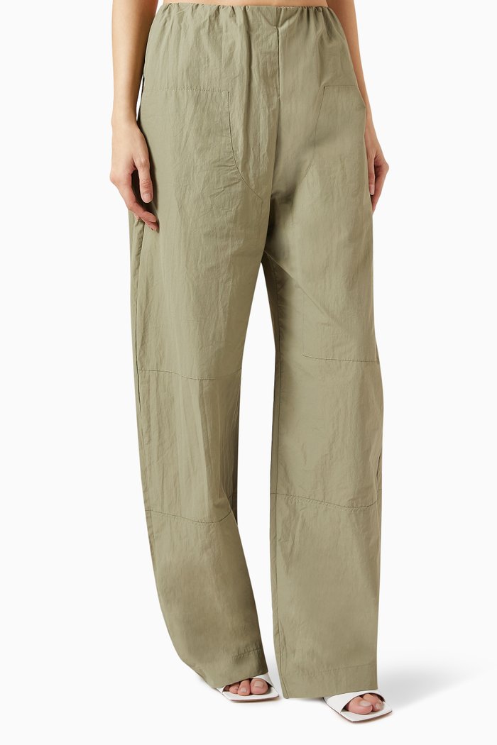 

Cocoon Pants in Washed Cotton Blend, Neutral