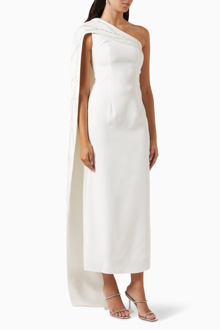 

White Swan One-shoulder Dress