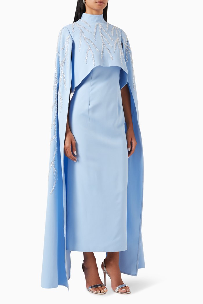 

Baby Turtleneck Maxi Dress, Blue