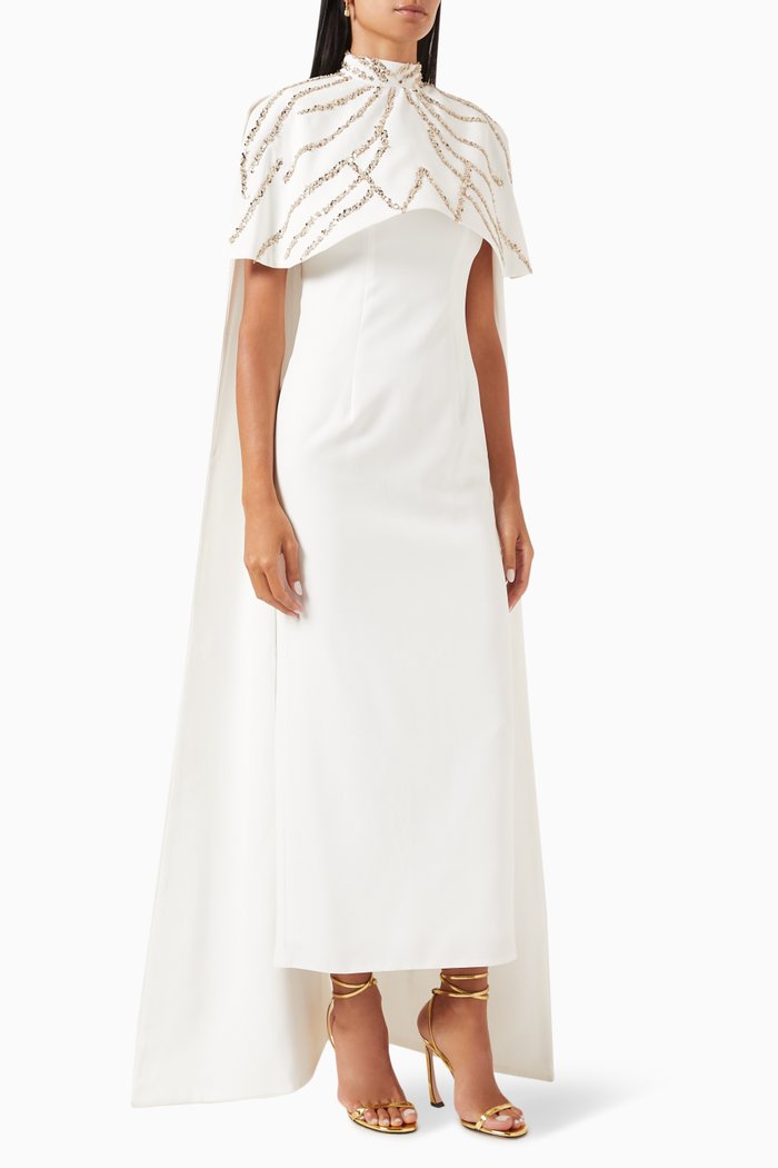 

Nuit Blanche Turtleneck Maxi Dress, White