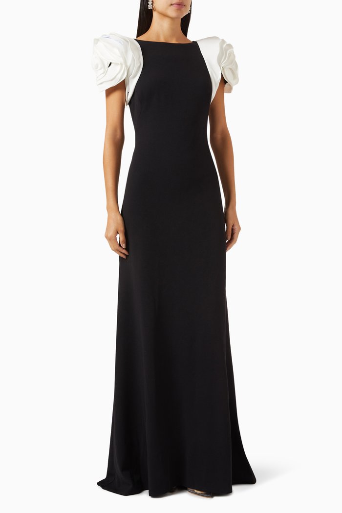 

Maylee Gown in Crepe, Black