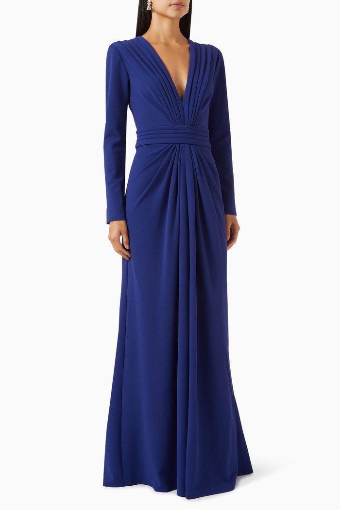 

Copeland Gown in Crepe, Blue