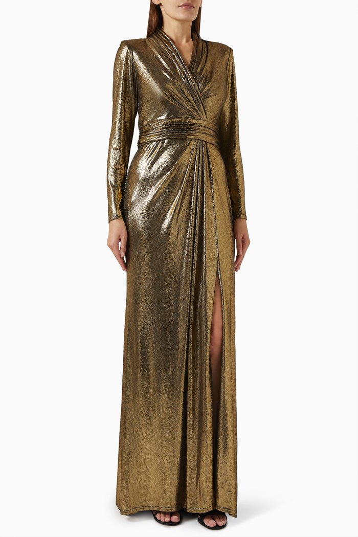 

Metallic Gown in Jersey, Gold