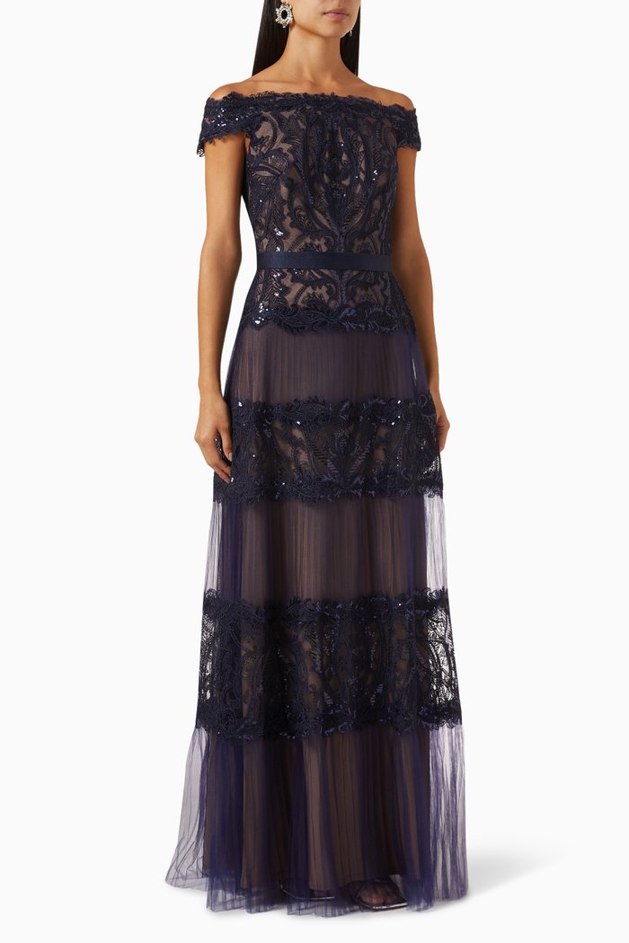 

Zaira Gown in Tulle, Blue