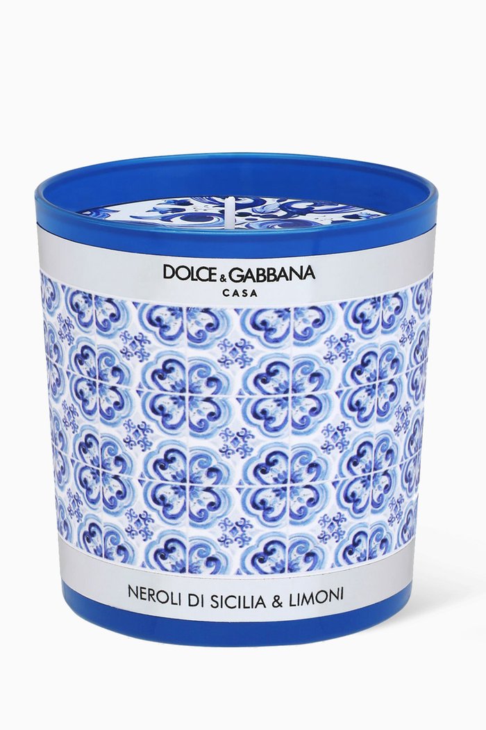 

Sicilian Neroli & Lemon Scented Candle, 250g, Blue