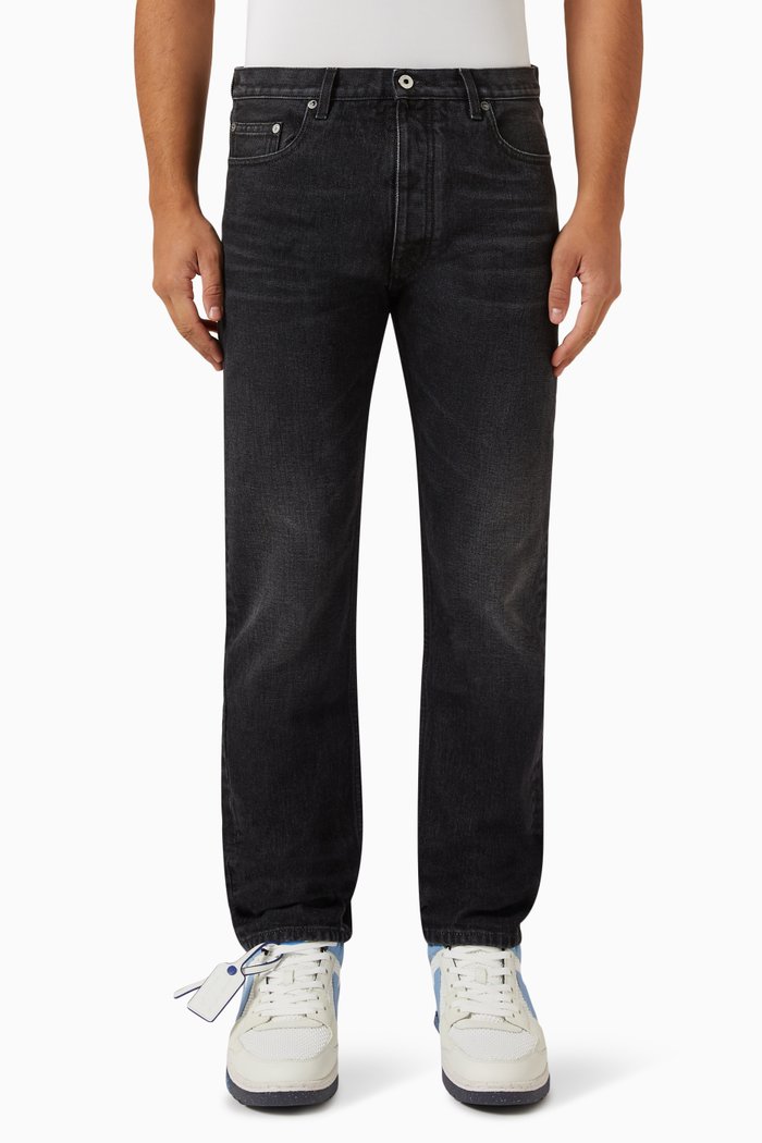 

Arrow-tab Tapered Jeans in Denim, Grey