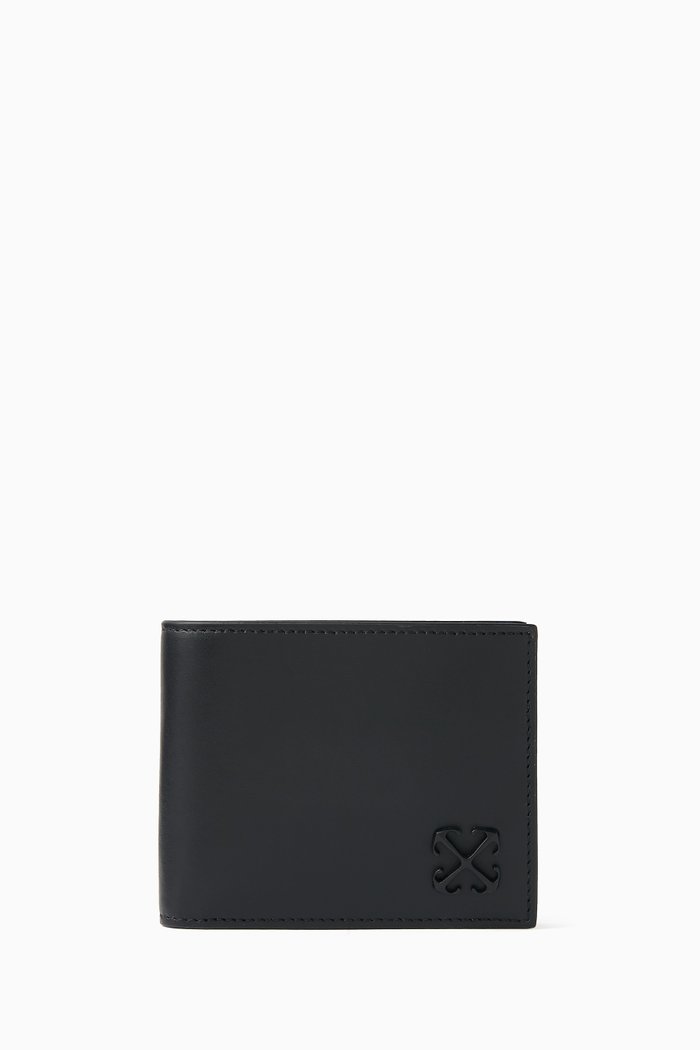 

Jitney Bi-Fold Wallet in Calf Leather, Black