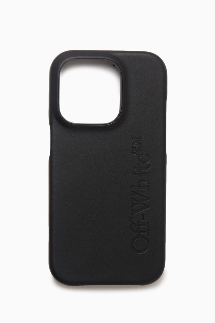 

OW Bookish iPhone 14 Pro Case in Faux Leather, Black