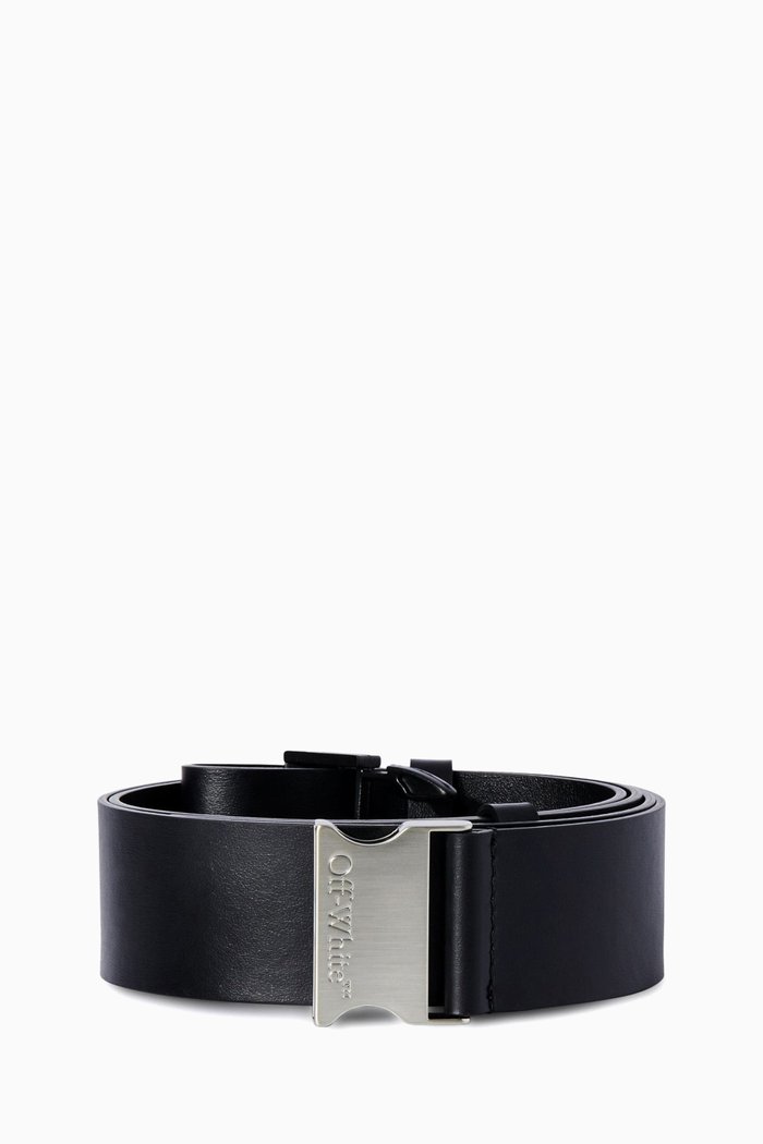 

Tuc Logo-engraved Belt in Leather, Black