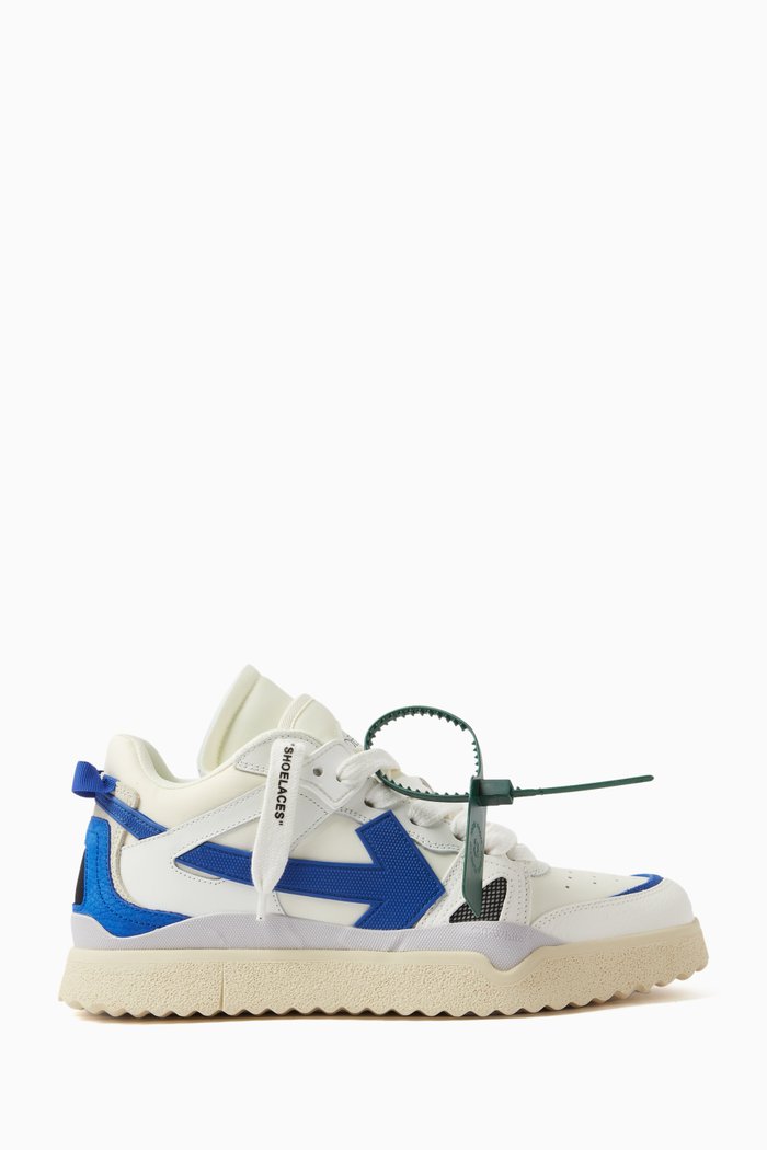 

Midtop Sponge Sneakers in Leather, Blue