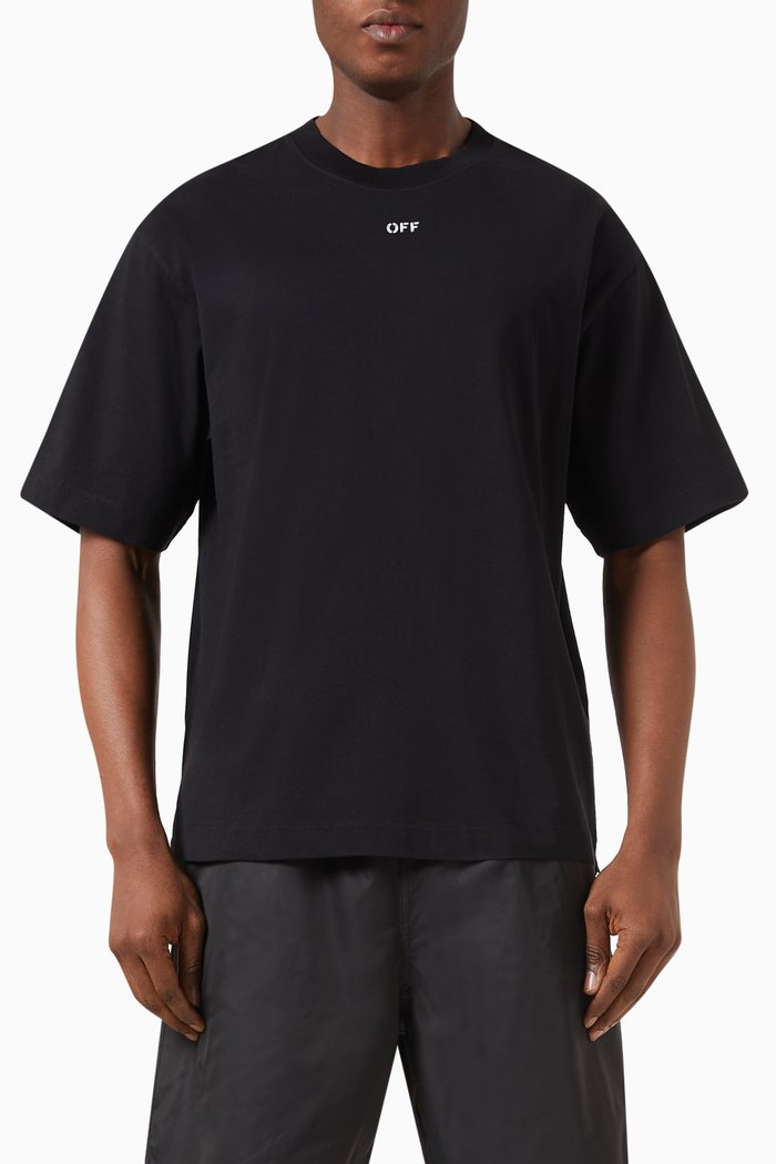 

Double Moon Arrow Skate T-shirt in Cotton, Black