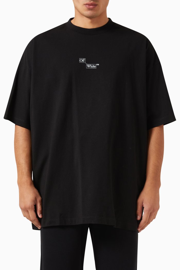 

Blocks Book Oversized T-shirt in Cotton, Black