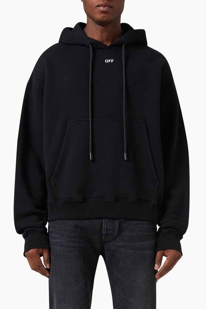 

Double Moon Arrow Skate Hoodie in Cotton, Black