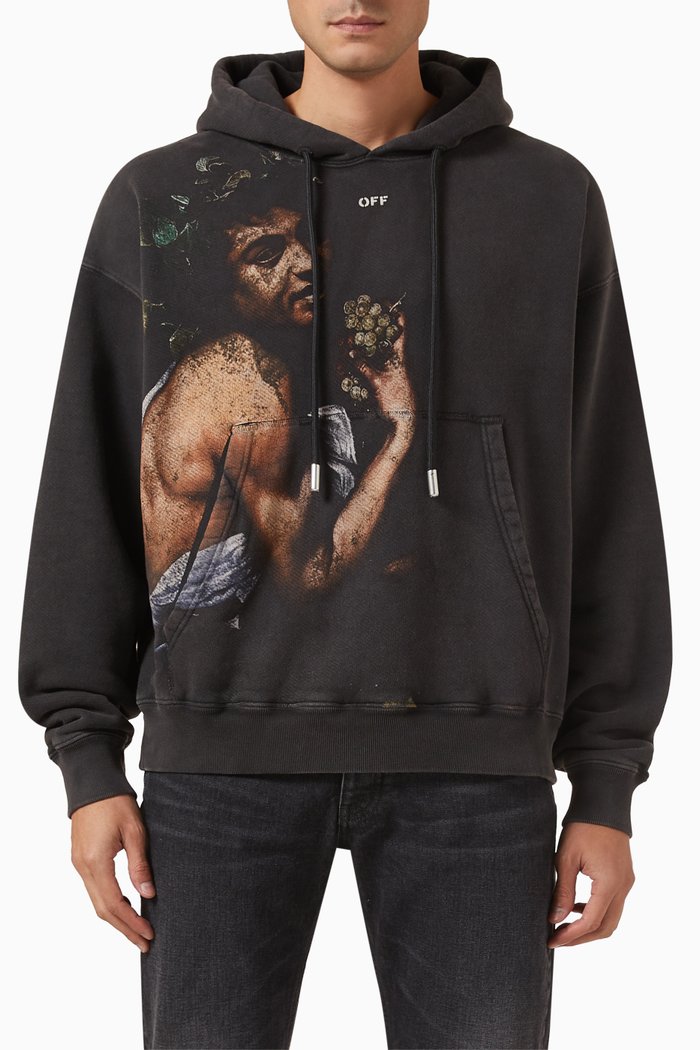 

Bacchus Skate Hoodie in Cotton, Black