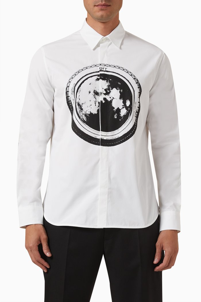 

Tyre Moon Shirt in Cotton, White