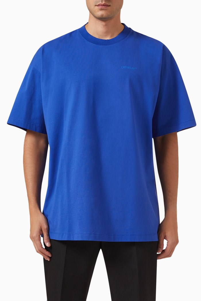 

Moon Tab T-shirt in Cotton, Blue