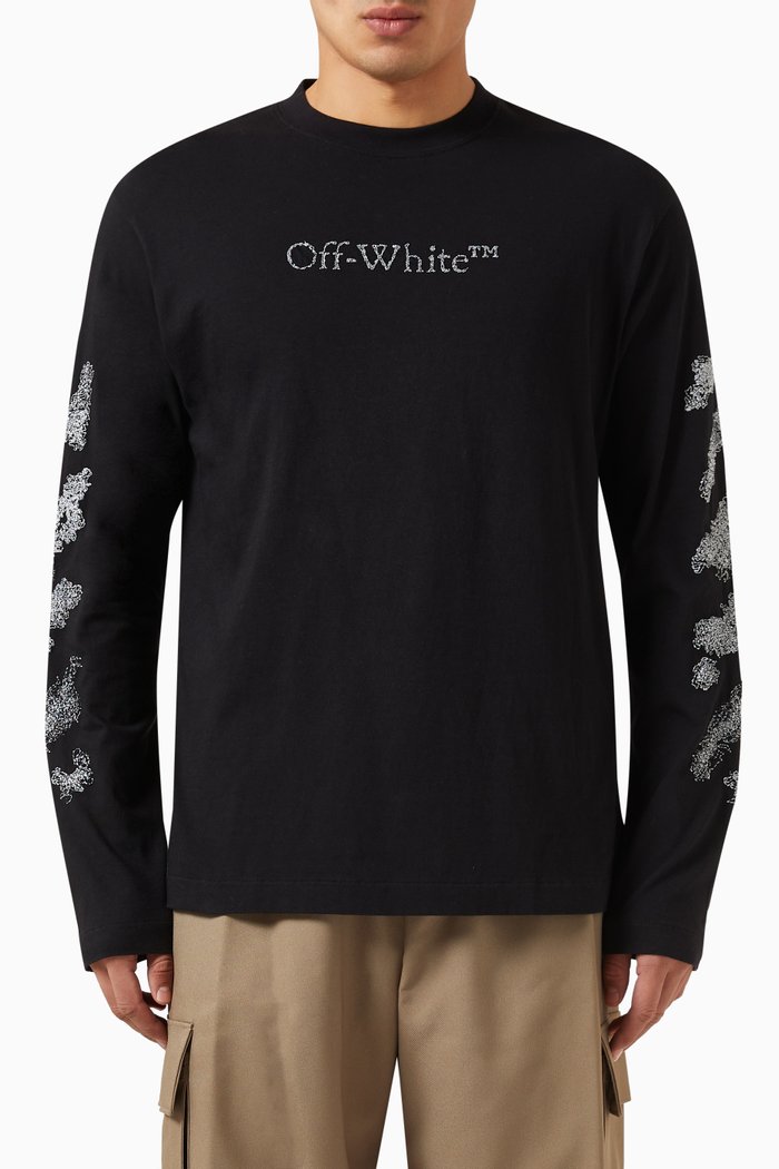 

Diagonal Arrow T-shirt in Cotton, Black