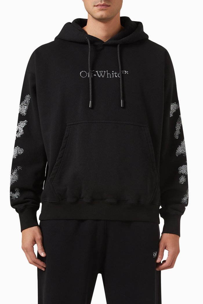 

Diagonal Skate Hoodie in Cotton, Black