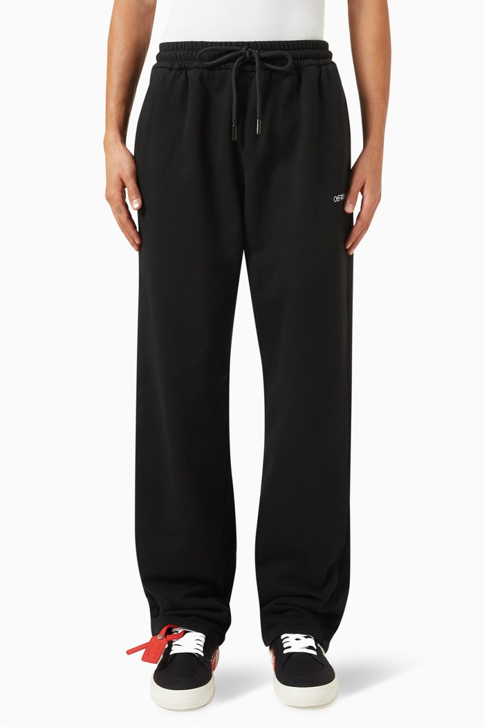 

Caravaggio Diag-print Sweatpants in Fleece, Black