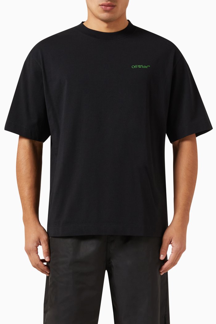 

Moon Cam Arrow Skate T-shirt in Cotton, Black