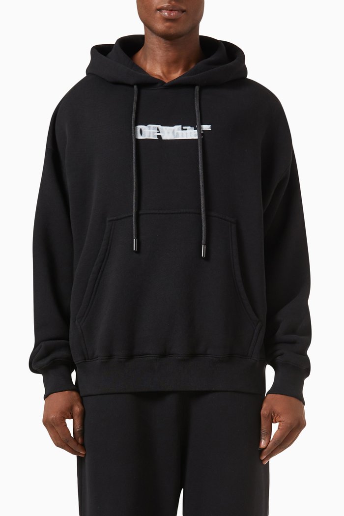 

Sliding Book Skate Printed Hoodie in Cotton, Black