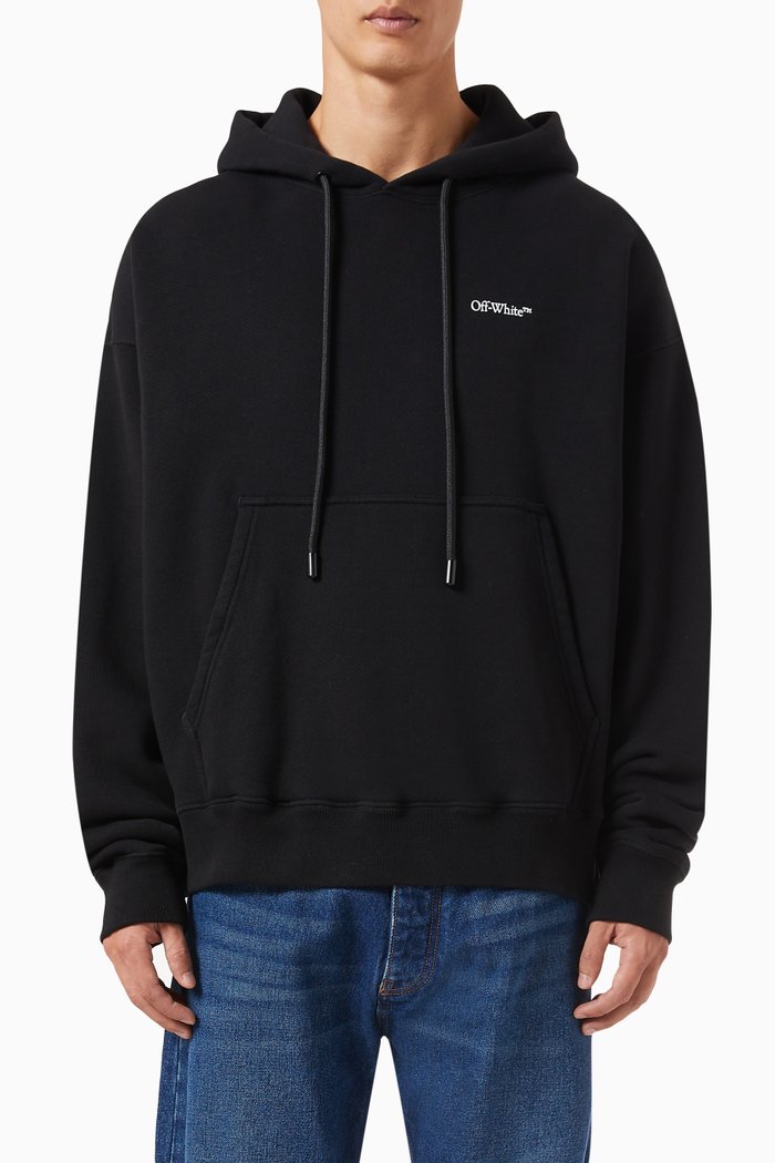 

Scratch Arrow Skate Hoodie in Cotton, Black