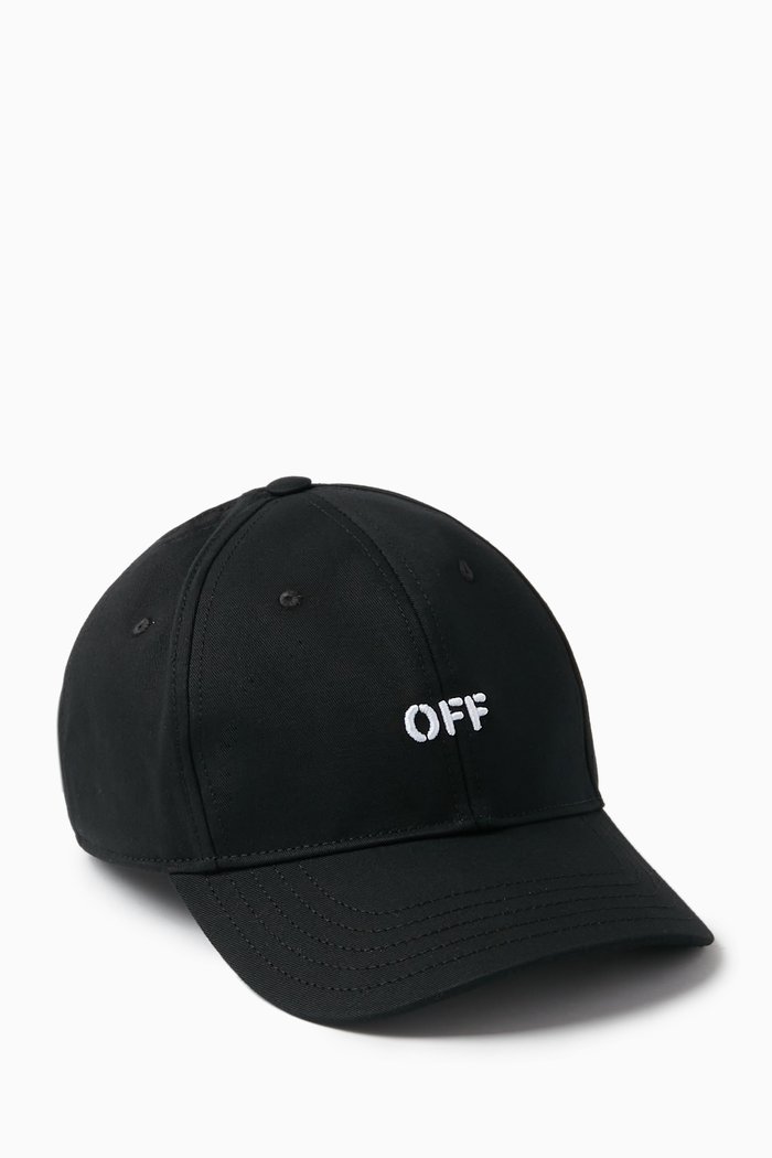 

Off-stamp Baseball Cap in Cotton-twill, Black