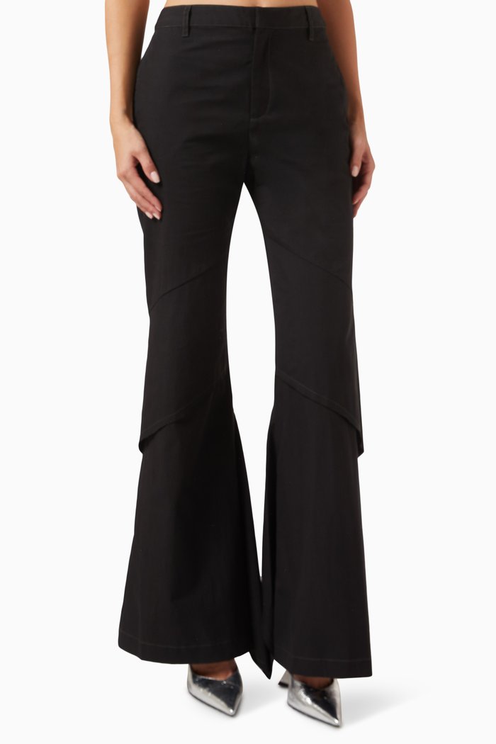 

Drape Panel Pants in Twill, Black