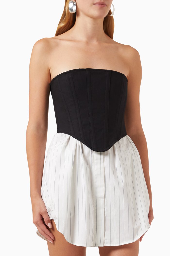 

Internal Corset Dress in Twill, Multicolour