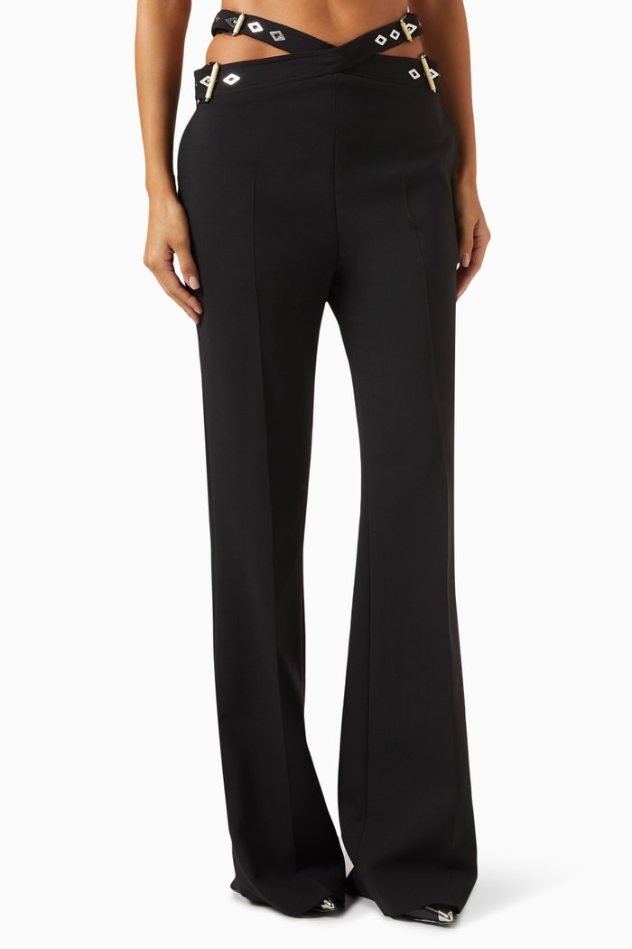 

Constrictor Bootcut Pants in Wool, Black