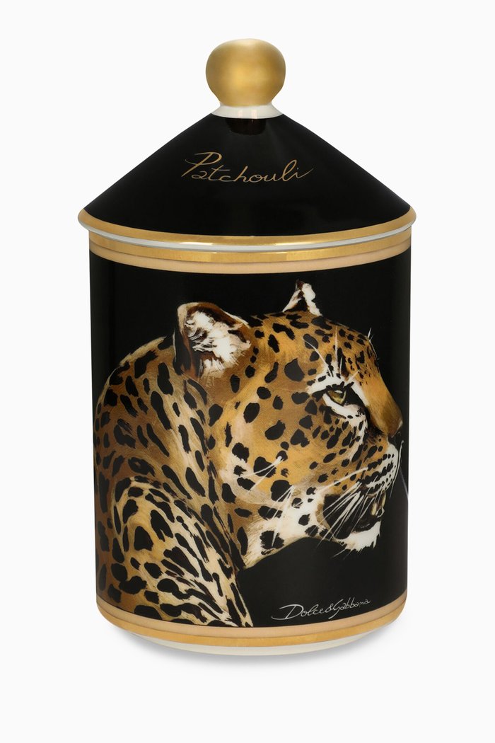 Patchouli Porcelain Scented Candle, 340g, Black
