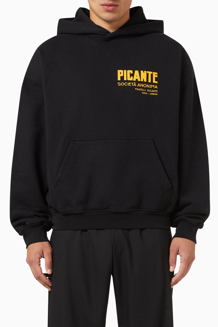 

Fratelli Hoodie in Organic Cotton, Black
